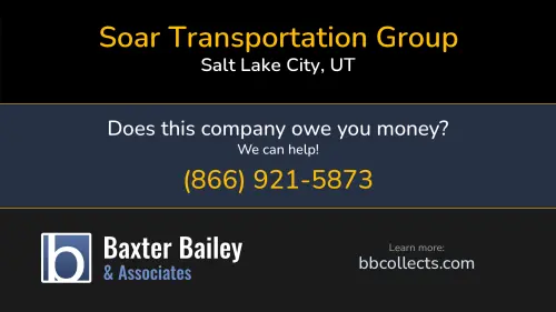 Soar Transportation Group kts.com 977 West 2100 South Salt Lake City, UT DOT:1031258 MC:430316 MC:430316 1 (801) 931-5833 1 (801) 975-8000
