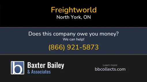 Updated Profile & Contacts for Freightworld. DOT: 1102574  MC: 454565.   Located in North York, ON M2J 4V8 CA. 