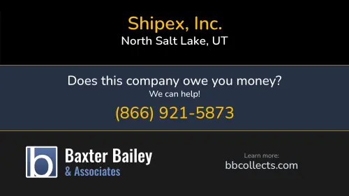 Shipex, Inc. 520 Dorthea Way North Salt Lake, UT DOT:1614362 MC:596778 1 (801) 910-5488