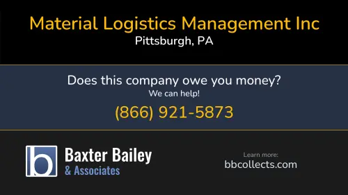 Material Logistics Management Inc www.mlmtrucking.com 3507 Grand Ave Pittsburgh, PA DOT:2087370 MC:798498 MC:728403 1 (412) 331-8200 1 (718) 915-5727