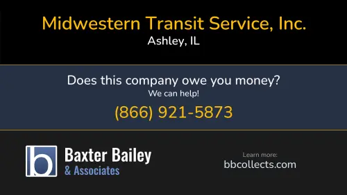 Midwestern Transit Service, Inc. www.midwesterntransit.com 4367 East Seurat Road Ashley, IL DOT:2213266 MC:186420 1 (618) 735-2233