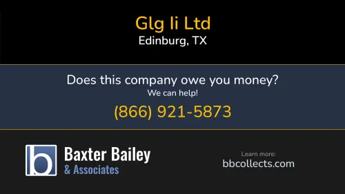 Glg Ii Ltd Griffith 7102 N 281 Edinburg, TX DOT:2216220 MC:265456