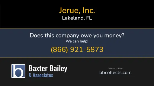 Updated Profile & Contacts for Jerue, Inc.. DOT: 2216237  MC: 265774.  MC: 348511.  Located in Lakeland, FL 33811 US. 