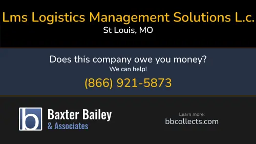 Lms Logistics Management Solutions L.c. Lms Dedicated Services www.lmslogistics.com 1 Cityplace Dr St Louis, MO DOT:2222546 MC:307140 MC:3616 1 (314) 692-8886