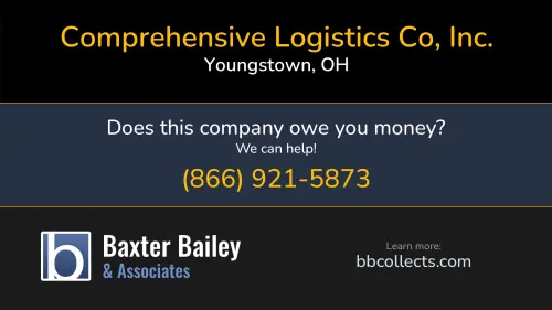 Comprehensive Logistics Co, Inc. www.complog.com 650 N Meridian Rd Youngstown, OH DOT:2222645 MC:308975 1 (330) 530-7600