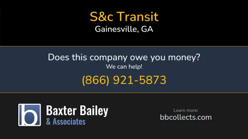 S&c Transit 3321 Jean Marie Ln Gainesville, GA DOT:2229935 MC:443588 MC:490773 1 (770) 531-4310