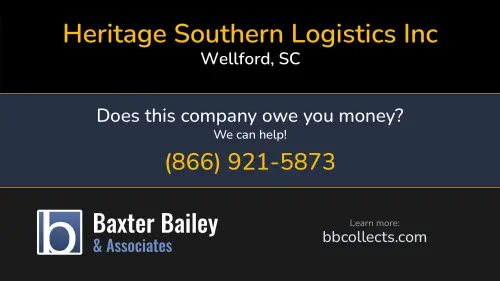 Heritage Southern Logistics Inc 1101 Syphrit Way Wellford, SC DOT:2231246 MC:467006 FF:26768 1 (864) 877-5205 1 (864) 877-5577