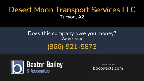 Desert Moon Transport Services LLC 4200 E Benson Hwy Tucson, AZ DOT:2232486 MC:491128 MC:761046 1 (520) 664-0979 1 (712) 589-3500