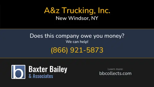 A&z Trucking, Inc. aandztrucking.com 115 Corporate Dr New Windsor, NY DOT:2233505 MC:510449 1 (845) 569-7299