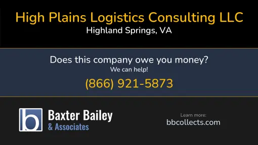 Updated Profile & Contacts for High Plains Logistics Consulting LLC. DOT: 2234534  MC: 528724.   Located in Highland Springs, VA 23075 US. 