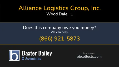 Alliance Logistics Group, Inc. 185 Hansen Court Suite 115 Wood Dale, IL DOT:2238559 MC:594606 1 (630) 451-3250