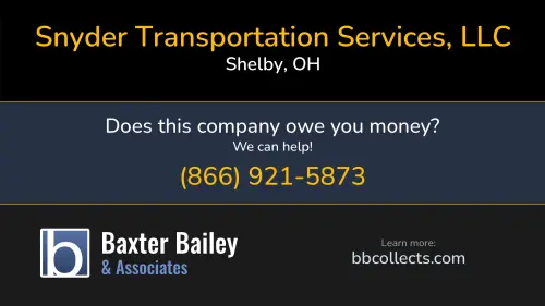 Snyder Transportation Services, LLC www.snydertrans.com 22 Maple Ave Shelby, OH DOT:2239741 MC:610732 1 (419) 342-5500