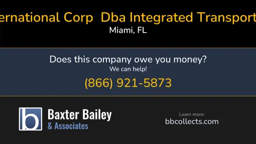 Updated Profile & Contacts for CMCC International Corp  dba Integrated Transport Services. DOT: 2243939  MC: 671339.   Located in Miami, FL 33137 US. 