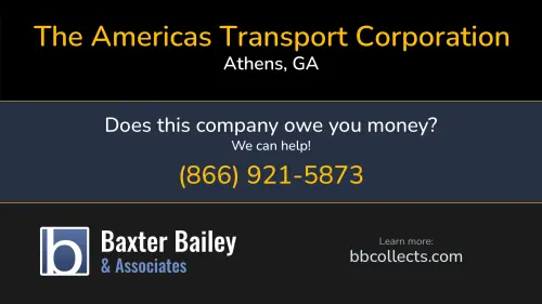 The Americas Transport Corporation PO Box 49198 Athens, GA DOT:2244107 MC:673999 1 (706) 247-2447 1 (770) 365-2773