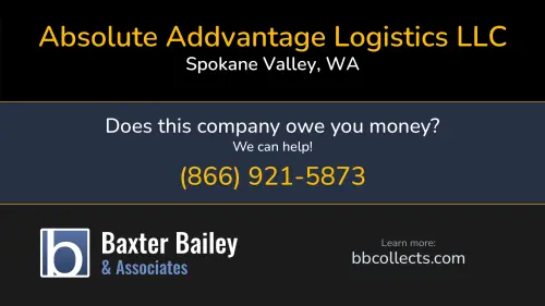 Absolute Addvantage Logistics LLC www.absoluteaddvantage.com PO Box 14498 Spokane Valley, WA DOT:2244255 MC:676222 1 (509) 228-9701 1 (877) 228-9701
