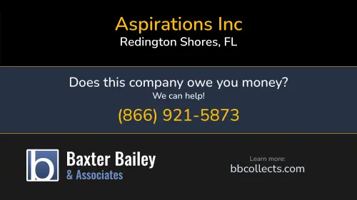 Aspirations Inc aspirations-inc.com 17745 Gulf Blvd Redington Shores, FL DOT:2244318 MC:677273 1 (289) 288-4159 1 (289) 837-3344