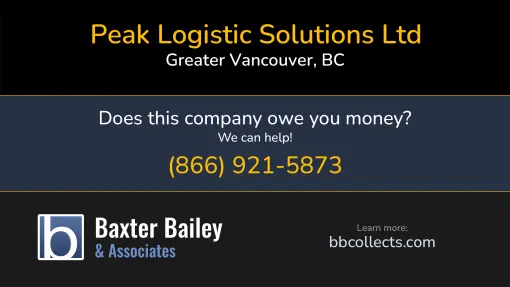 Updated Profile & Contacts for Peak Logistic Solutions Ltd. DOT: 2245907  MC: 701974.   Located in Greater Vancouver, BC V3S 1S3 CA. 