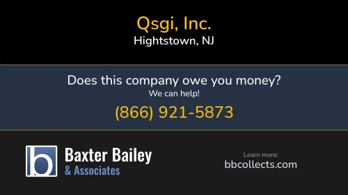 Qsgi, Inc. www.qsgi.com 70 LAKE DRIVE Hightstown, NJ