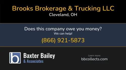 Brooks Brokerage & Trucking LLC 16216 Lotus Dr Cleveland, OH DOT:2383616 MC:816632 1 (216) 322-5665