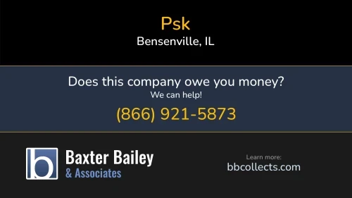 Psk Logistic Freight Solutions 491 Supreme Dr. Bensenville, IL DOT:2385727 MC:817542 1 (630) 860-2344 1 (847) 258-6444