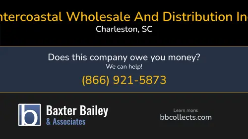Intercoastal Wholesale And Distribution Inc. www.intercoastalwd.com 2509 Clements Ferry Rd Charleston, SC DOT:2425975 MC:835934 MC:835934 1 (843) 729-0798 1 (843) 886-3596 1 (843) 886-3597 1 (843) 972-0117