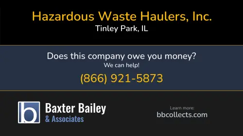 Hazardous Waste Haulers, Inc. Hwh Environmental www.hazardouswastehaulers.com 7305 Duvan Dr Tinley Park, IL DOT:2577929 MC:923629 1 (708) 263-0756 1 (815) 320-3971 1 (847) 902-6776
