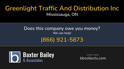 Greenlight Traffic And Distribution Inc gltdi.com 6705 Tomken Road, Unit 227 Mississauga, ON DOT:2583013 MC:901684 1 (905) 670-4242
