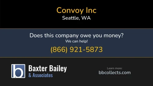 Convoy Inc convoy.com 1700 7th Avenue Seattle, WA DOT:2642672 MC:917364 1 (206) 866-2999