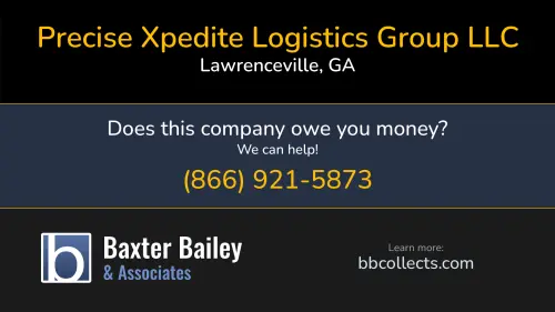 Precise Xpedite Logistics Group LLC www.pxlogis.com 199 E Crogan St SE Lawrenceville, GA DOT:2820474 MC:932002 1 (770) 213-1100