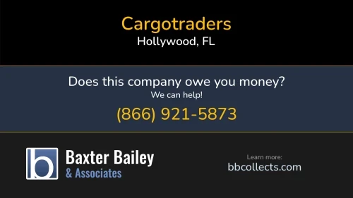 Cargo Traders 5064 SW 141st Ave Hollywood, FL DOT:2831512 MC:943550 1 (561) 609-1683 1 (786) 241-6991