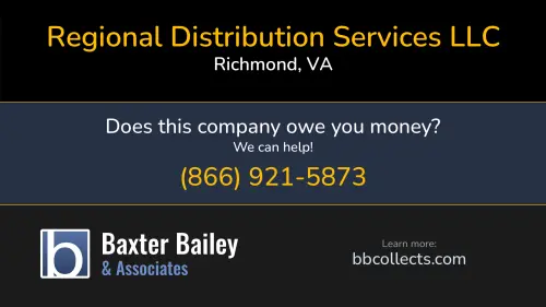Regional Distribution Services LLC Msw 512 Conley Rd Richmond, VA DOT:2886642 MC:969090 1 (585) 610-6252 1 (888) 405-5190