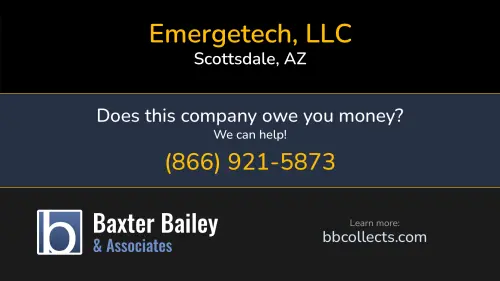 Emergetech, LLC www.emergemarket.com PO Box 14550 Scottsdale, AZ DOT:2939717 MC:945637 1 (303) 717-4733 1 (480) 448-0510 1 (480) 681-0446 1 (602) 635-1340