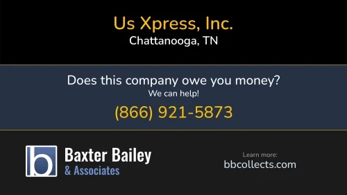 Us Xpress, Inc. Us Xpress www.usxpress.com 4080 Jenkins Rd Chattanooga, TN DOT:303024 MC:188121 MC:188121 1 (423) 510-6503 1 (706) 673-1224