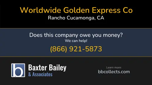 Worldwide Golden Express Co 8780 19th St Rancho Cucamonga, CA DOT:3123288 MC:89169 1 (818) 371-9721 1 (844) 404-7070