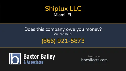 Shiplux LLC 1001 Brickell Bay Dr Miami, FL DOT:3129383 MC:92282 1 (888) 530-0334