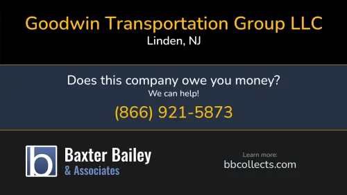 Goodwin Transportation Group LLC 340 Stiles St Linden, NJ DOT:3242671 MC:1018792 1 (908) 367-7200