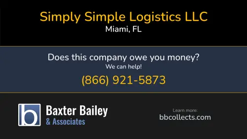 Simply Simple Logistics LLC 1745 NW 17th St Miami, FL DOT:3264571 MC:1029639 1 (786) 925-1513
