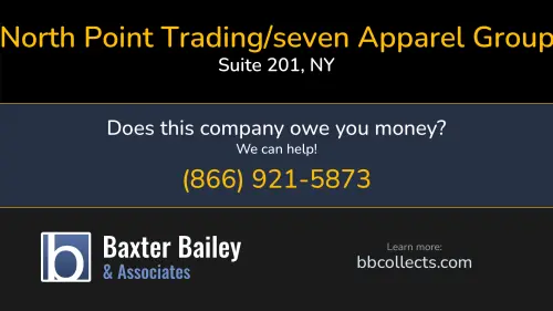 North Point Trading/seven Apparel Group 347 5th Avenue Suite 201, NY 1 (212) 481-4844 1 (212) 481-8001