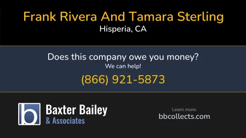 Frank Rivera And Tamara Sterling 13803 SULTANA STREET Hisperia, CA