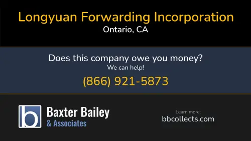 Longyuan Forwarding Incorporation American New Logistics Service 2440 S Milliken Ave Ontario, CA DOT:3346541 MC:1069137 1 (323) 715-0652