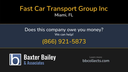 Fast Car Transport Group Inc 10501 SW 165th St Miami, FL DOT:3368984 MC:1079864