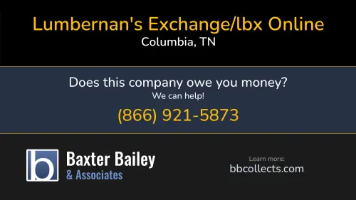 Lumbernan's Exchange/lbx Online lbxonline.com PO Box 1916 Columbia, TN 1 (800) 315-9950