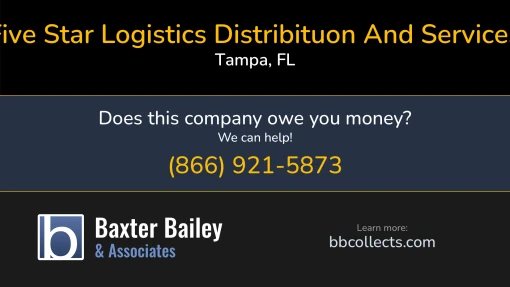 Updated Profile for Five Star Logistics Distribituon And Services dba: Five Star Logistics DOT: 3677635  MC: 1050401.   Located in Tampa, FL 33610 US. 1 (803) 743-6647
