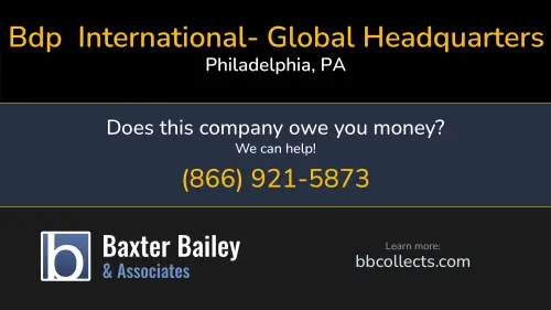 Bdp  International- Global Headquarters www.bdpinternational.com 510 Walnut Street, 13th Floor Philadelphia, PA 1 (215) 629-8900