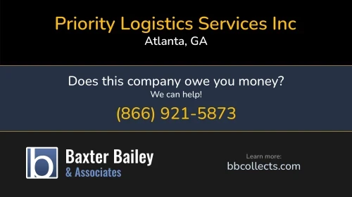 Priority Logistics Services Inc 2967 Metropolitan Pkwy SW Atlanta, GA DOT:3878889 MC:1422481 1 (470) 208-1760