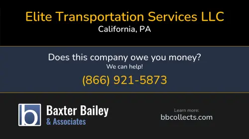 Elite Transportation Services LLC PO Box 675 California, PA 1 (412) 398-9306 1 (724) 938-3062