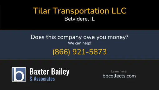Updated Profile & Contacts for Tilar Transportation LLC. DOT: 4024647  MC: 1518944.   Located in Belvidere, IL 61008 US. 