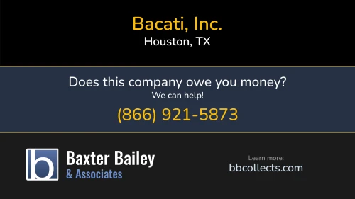 Bacati, Inc. 10039 Briar Park Trail Lane Houston, TX