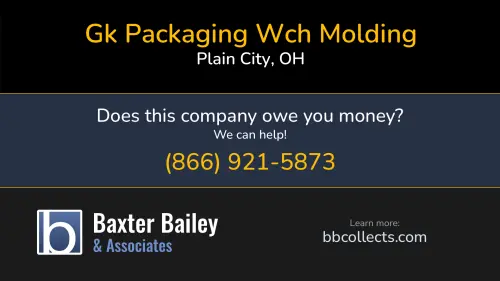 Gk Packaging Wch Molding 7680 Commerce Place Plain City, OH 1 (614) 873-3900