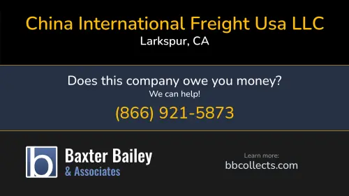 China International Freight Usa LLC 1100 Larkspur Landing Circle Larkspur, CA 1 (415) 925-9125